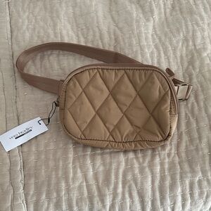 Vera Bradley Quilted Crossbody Bag in Tan